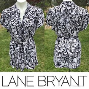 Lane Bryant Abstract Geometric Blouse